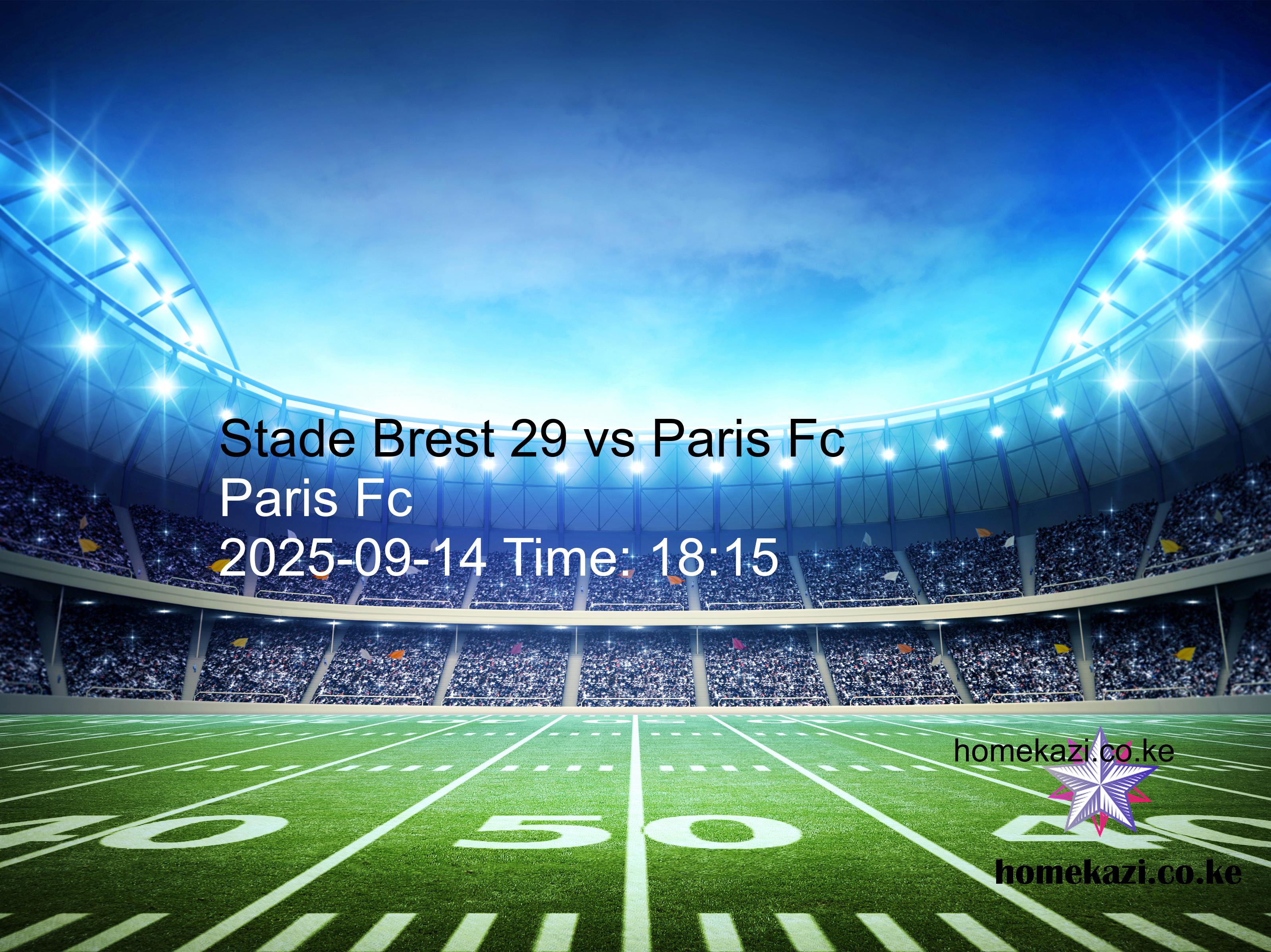 Stade Brest 29 vs Paris Fc